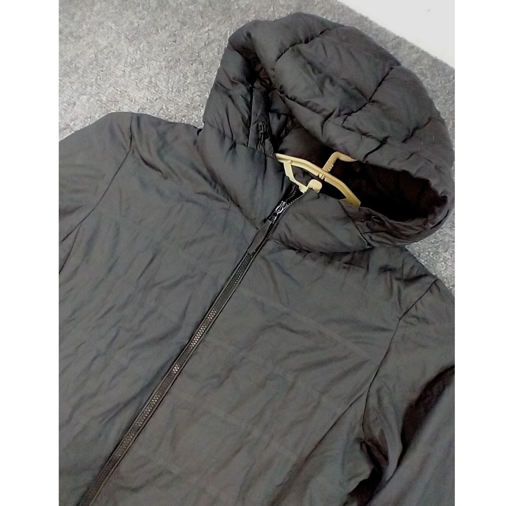 Uniqlo Ultra Light Down Hooded Jacket Black Womens Small Puffer Coat packable